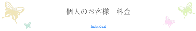 個人のお客様　料金